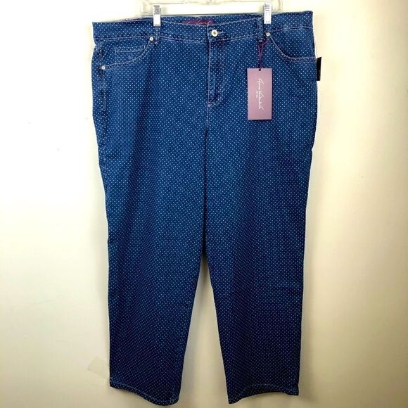 NWT Gloria Vanderbilt Amanda Tummy Slimmer Stretch Tapered 22W Short Jeans!! - Picture 2 of 13